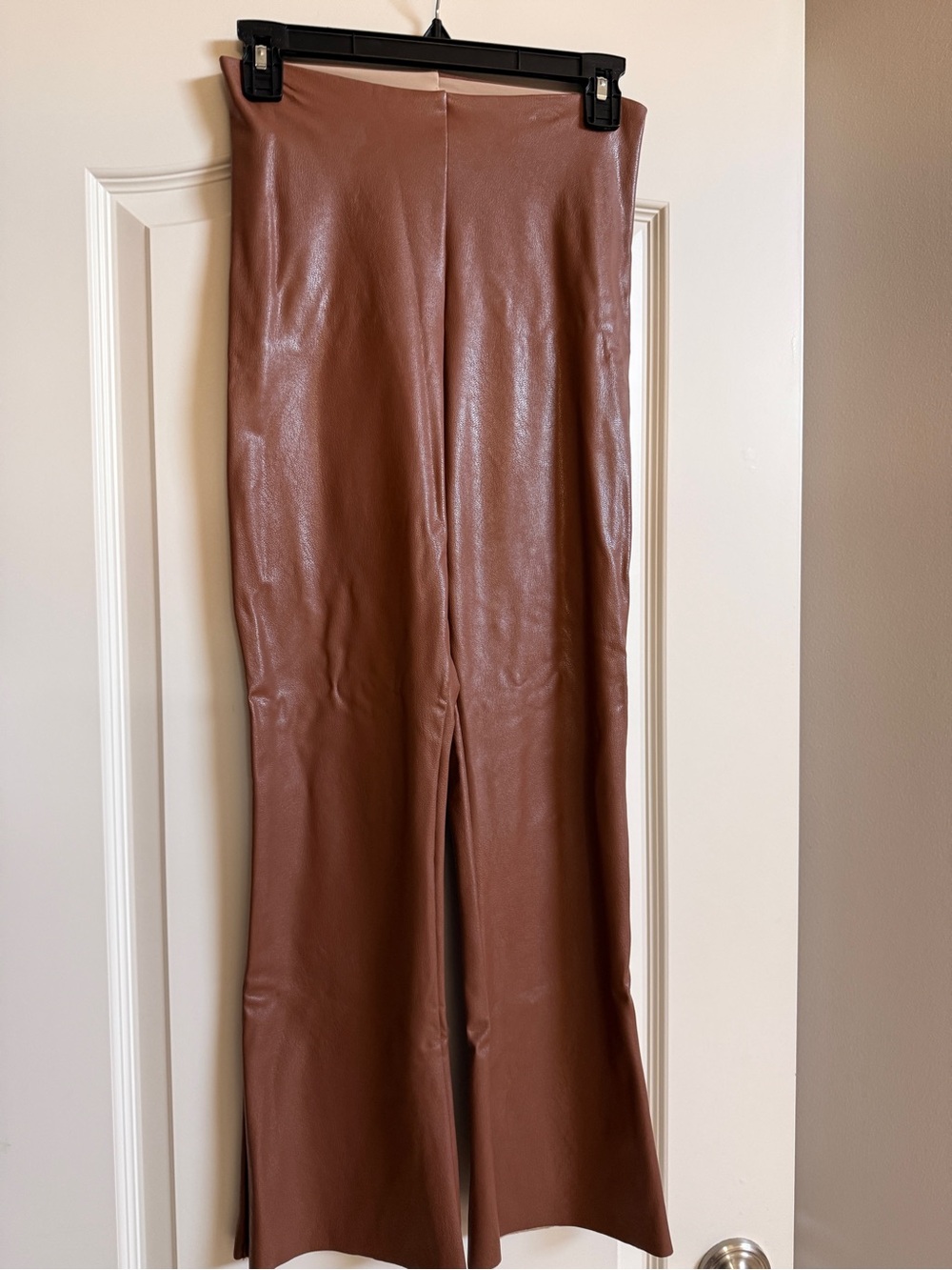 Commando Chestnut Faux Leather Flare Pants